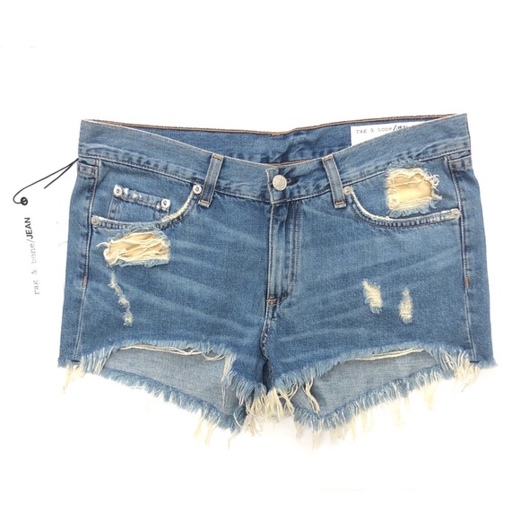 rag & bone Pants - Rag & Bone Winnie Cut Off Distressed Jean Shorts